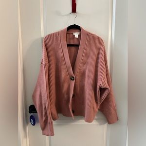 H&M Chunky Pink Cardigan